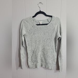 J. Crew Women's Light Gray Crew Neck Sweater